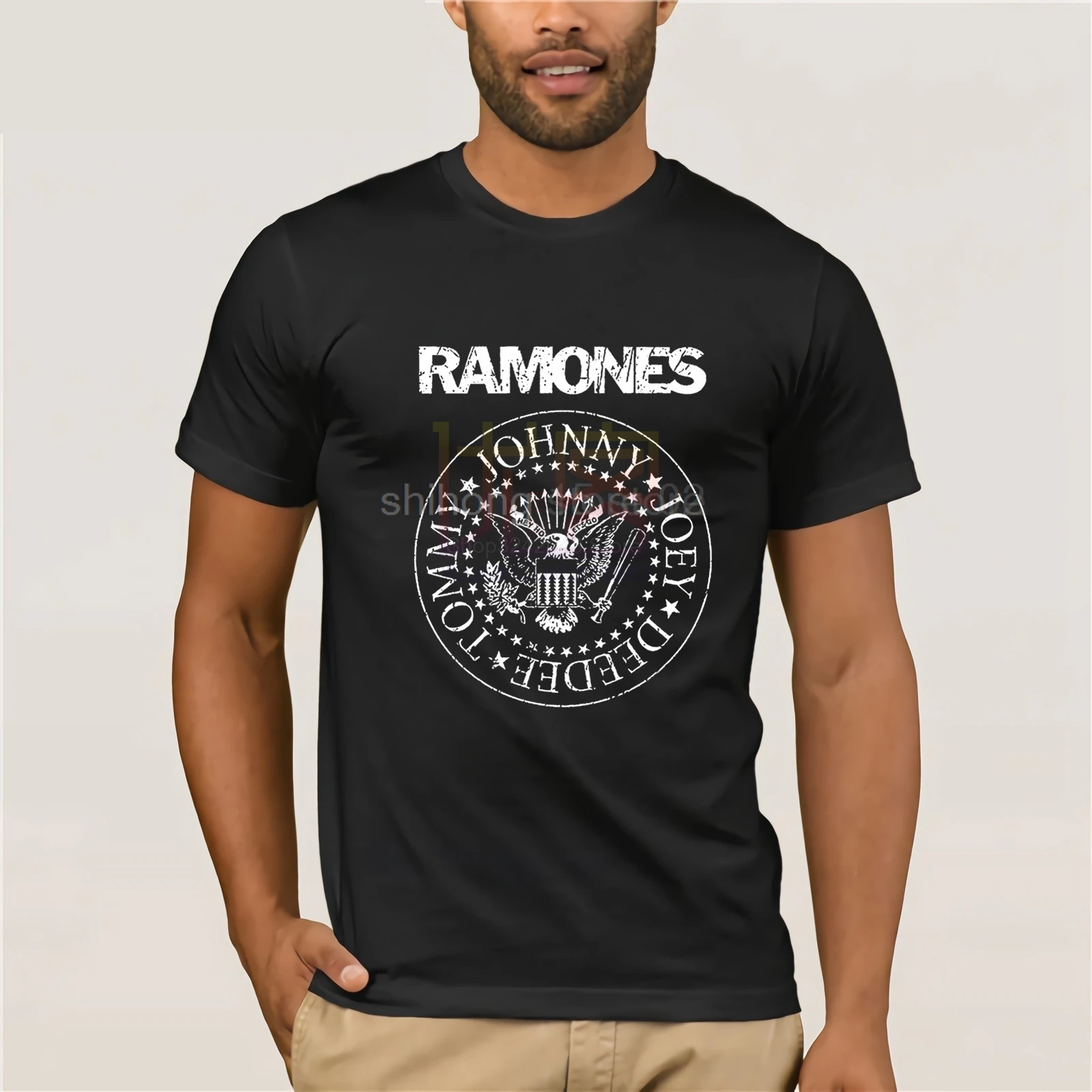 GLDAN бренд усиленный мужской Ramones классический уплотнительный поясок футболка