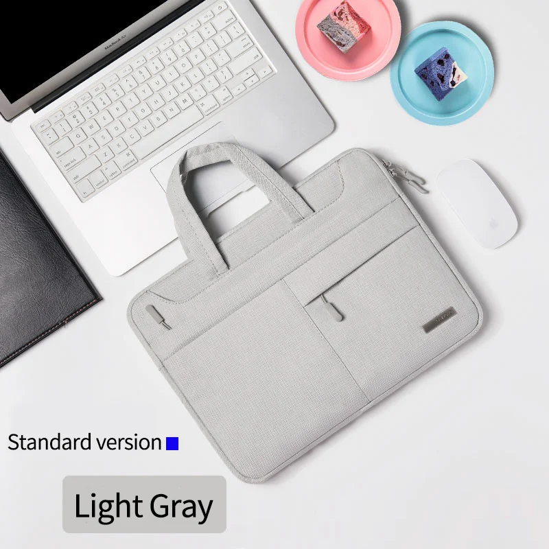 Light Gray Style A Модная сумка для ноутбука для женщин, 12, 13, 14, 15, 15,6 дюймов для MacBook Xiaomi air pro retina 13,3 сумка с ремешком для ноутбука сумка для переноски - Цвет: Light Gray Style A