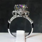 Королевская корона 3ct лабораторное кольцо с бриллиантом из стерлингового серебра 925 пробы обручальное кольцо для женщин вечерние ювелирные изделия подарок на день матери