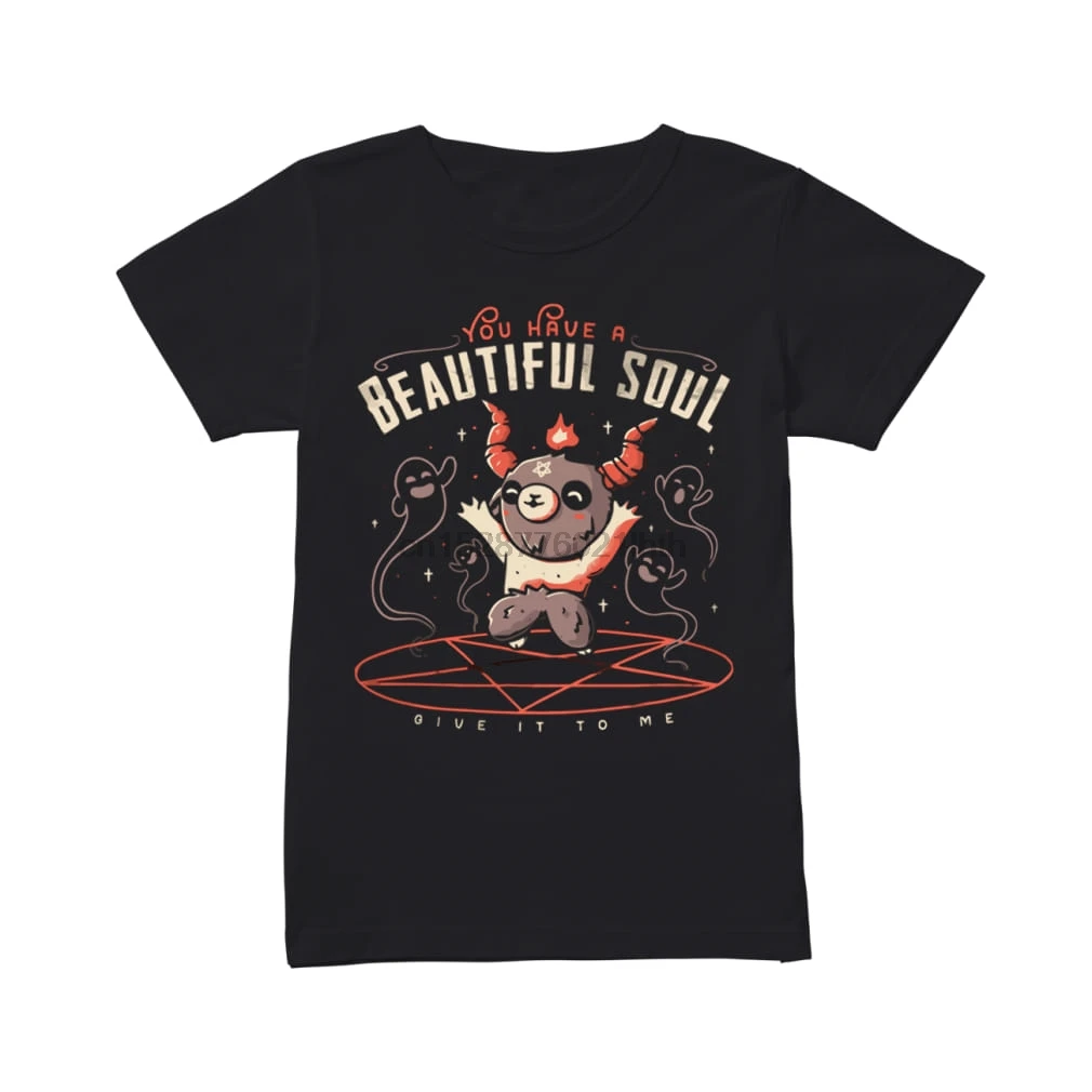 Брендовая детская футболка Baphomet You Have A Beautiful Soul Give It To Me летняя мужская с коротким