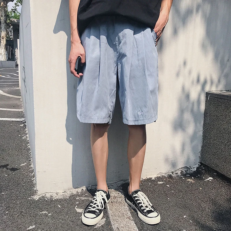 

2021 Summer Men's Shorts Loose Straight Casual Pants Fashion Casual Keen Half Length Pants Short For Men Boy Friend Teen Shorts