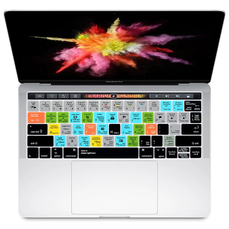 Чехол для клавиатуры HRH Adobe lighroom функциональная Силиконовая накладка на