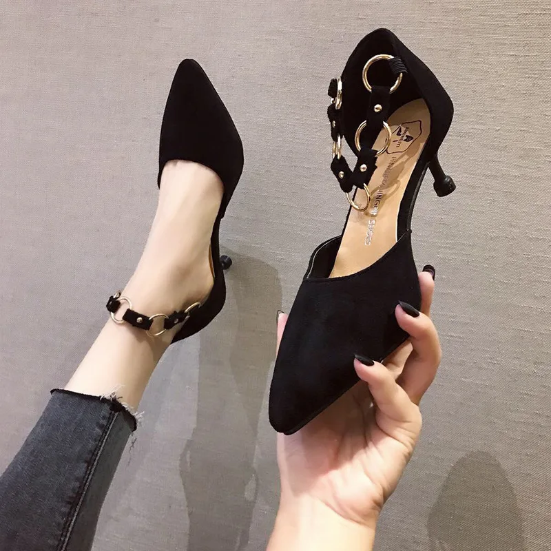 Женские туфли лодочки на высоком тонком каблуке D'Orsay свадебные с острым носком