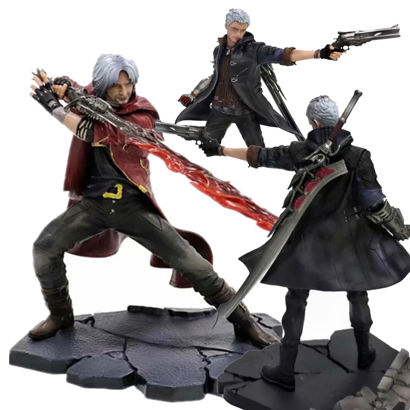

28cm ARTFX J Devil May-Cry NERO DANTE Statue PVC Action Figure Collection Model Toy Gifts
