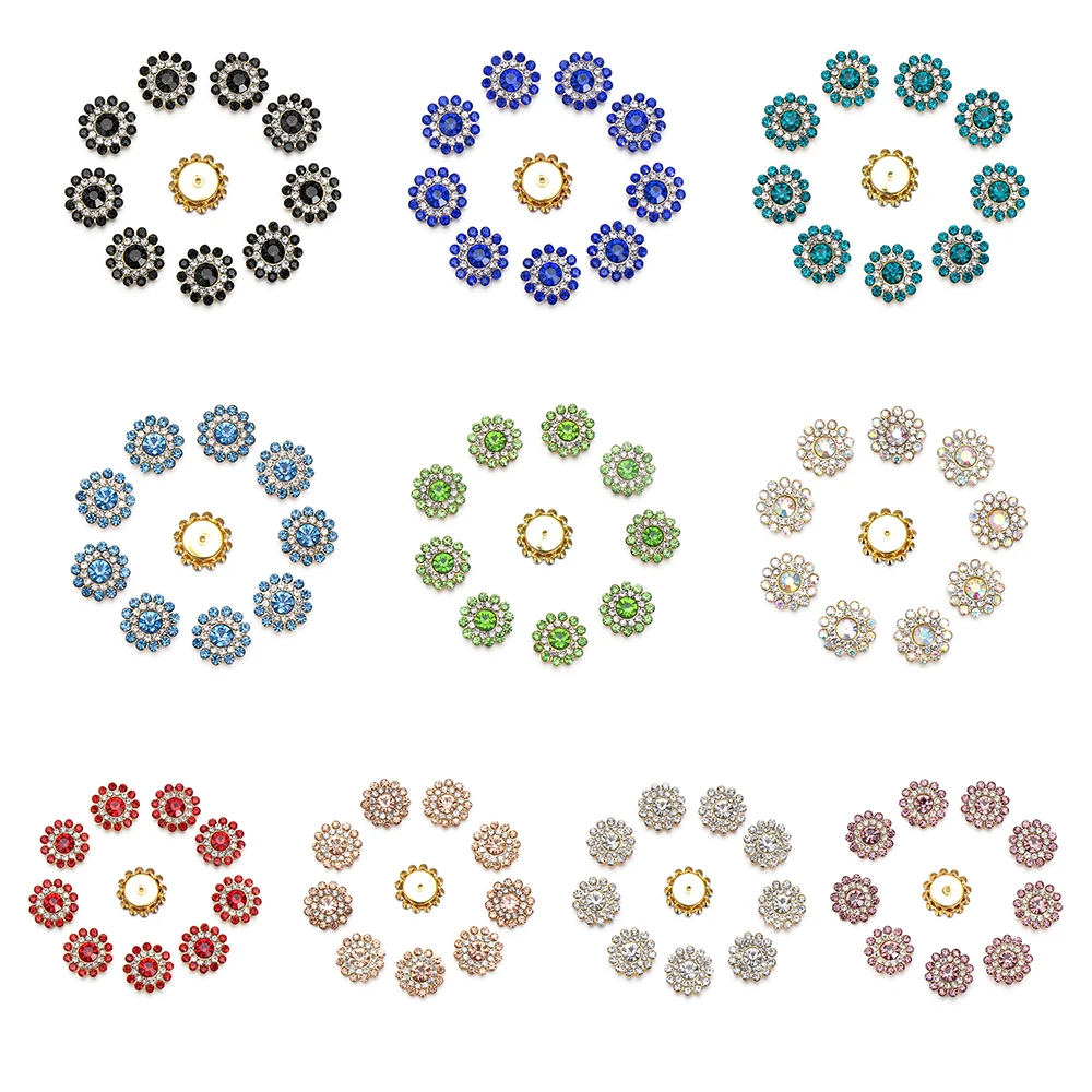 10 шт. 14 мм принадлежности для шитья одежды блестящие Кристальные стеклянные