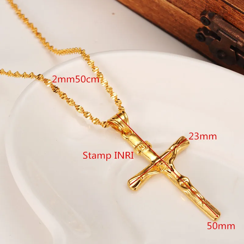 

Christian Cross Charm Necklaces Vintage Pendant Necklace Prayer Gold Chain Necklace Choker Men Women Jewelry Gifts