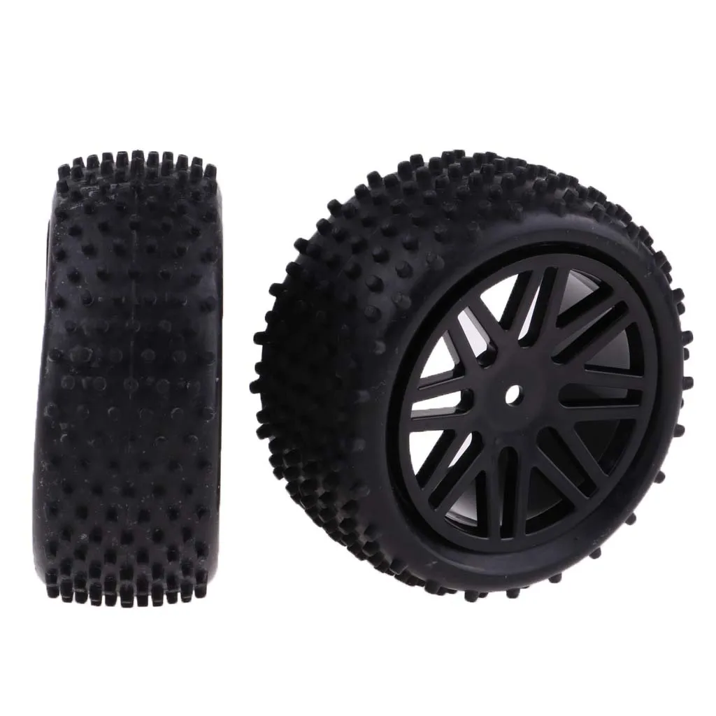 

4Pcs RC 1/10 Buggy Wheels & Tires Tyre 12mm Hex for RC Racing Car HSP Traxxas HPI AXIAL