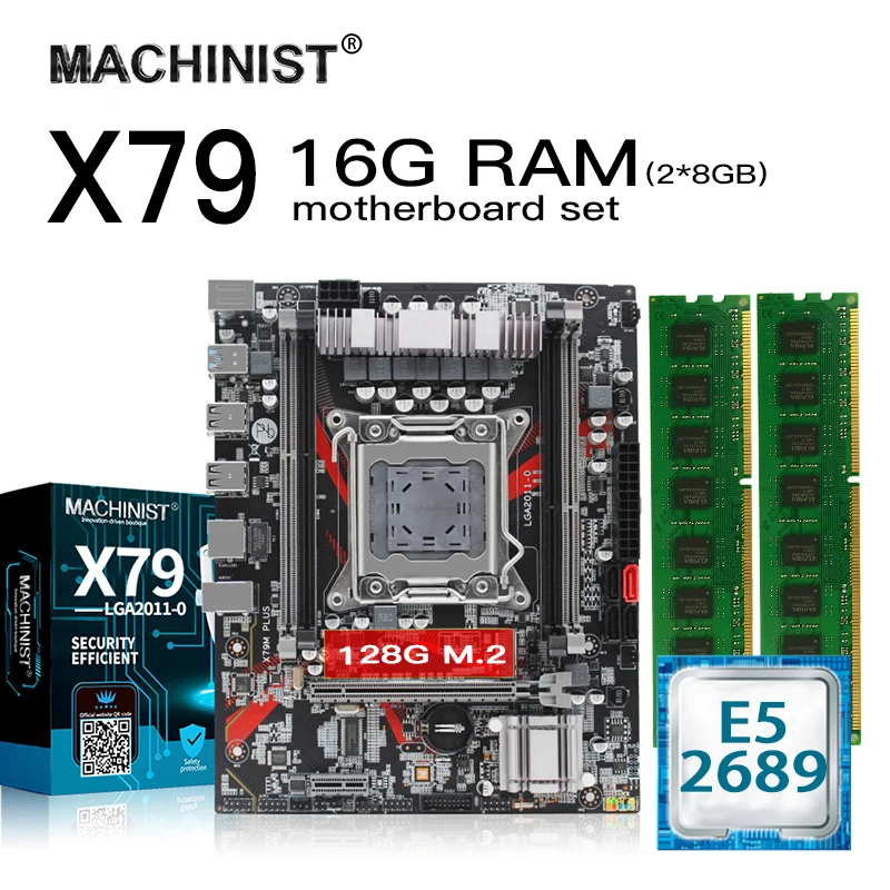 X79 настольная материнская плата LGA 2011 комплект с Ксеон E5 2689 процессор 16 г (2*8 г) кода