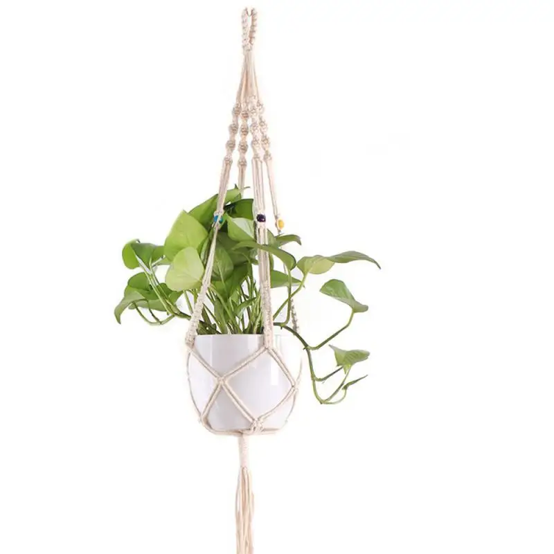 

Hot sales handmade macrame plant hanger flower /pot hanger for wall decoration countyard garden For Garden Plant Tray