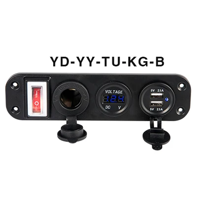 YD-YY-TU-KG-B 12 В usb зарядное устройство Лодка 12 В USB Автомобильное зарядное устройство 12 в панель Быстрый телефон usb Автомобильное зарядное устройство с вкл/выкл 5 в 4.2A разъем прикуривателя автомобиля - Название цвета: YD-YY-TU-KG-B