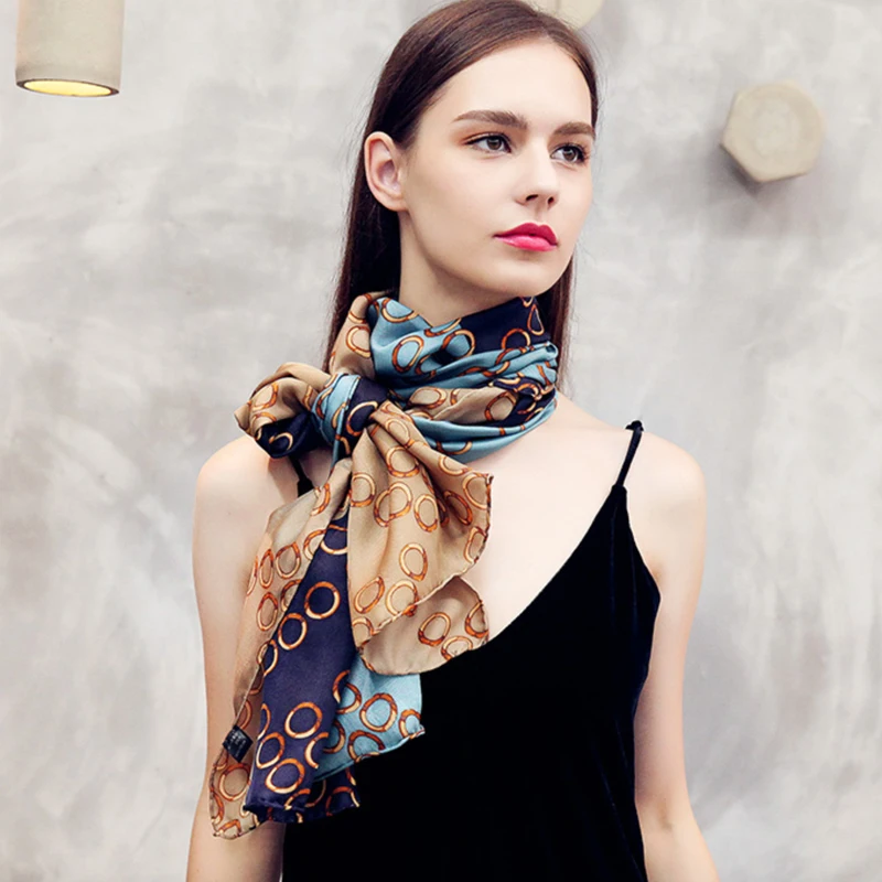 2020 роскошный брендовый женский шарф летние шелковые шарфы шали в горошек Женские