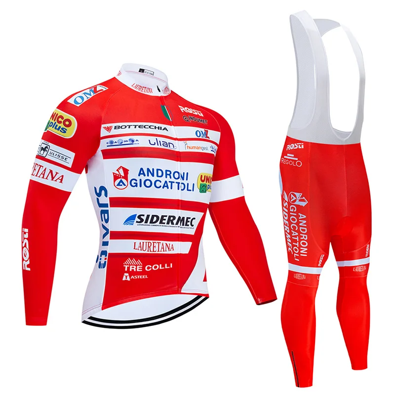 Pro Team Italia Велоспорт Джерси 9D набор MTB форма Красный велосипед одежда мужская зимняя теплая флисовая велосипедная Одежда для велоспорта