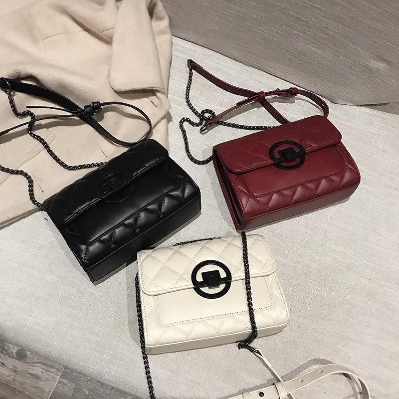 

Chain PU leather underarm women's bag 2021 Brand Fashion Black Shoulder Handbag and wallet women's travel handbag