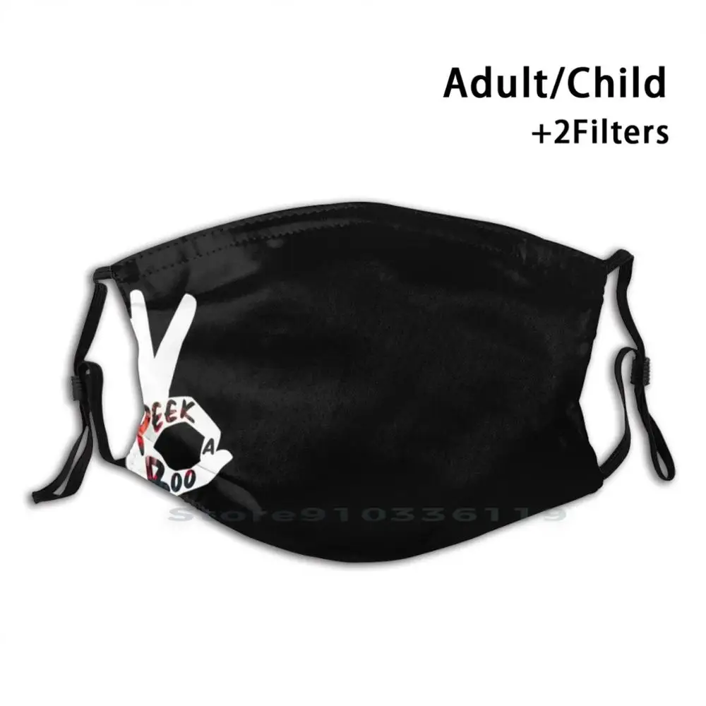 Многоразовая маска с красным бархатным принтом A Boo фильтр Pm2.5 для лица детская