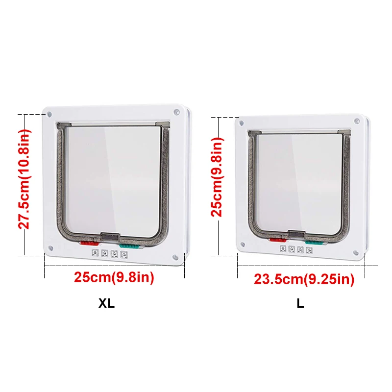 Блокируемая дверь для собак и кошек безопасный магнитный замок с 4-мя каналами из