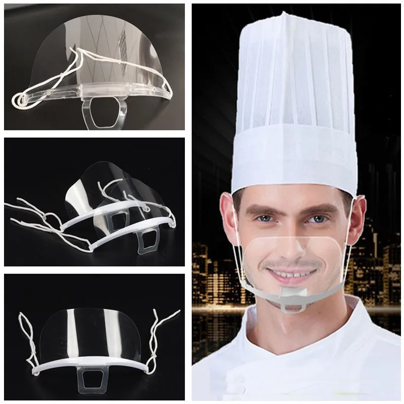 

Прозрачные маски 5 шт./лот, перманентные, противотуманные, для продуктов питания, отелей, пластиковые, для кухни, ресторана, маски, кухонные и...