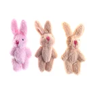 Мини Симпатичные мягкие кролик кулон плюшевыми кроликами для брелок букет плюшевые игрушки куклы сделай сам украшения подарки 6,5 см 1 шт.