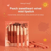 6 pcsset matte lipstick moisturizing lipstick color lasting lipstick bean paste color lipstick pen makeup cosmetic tslm1