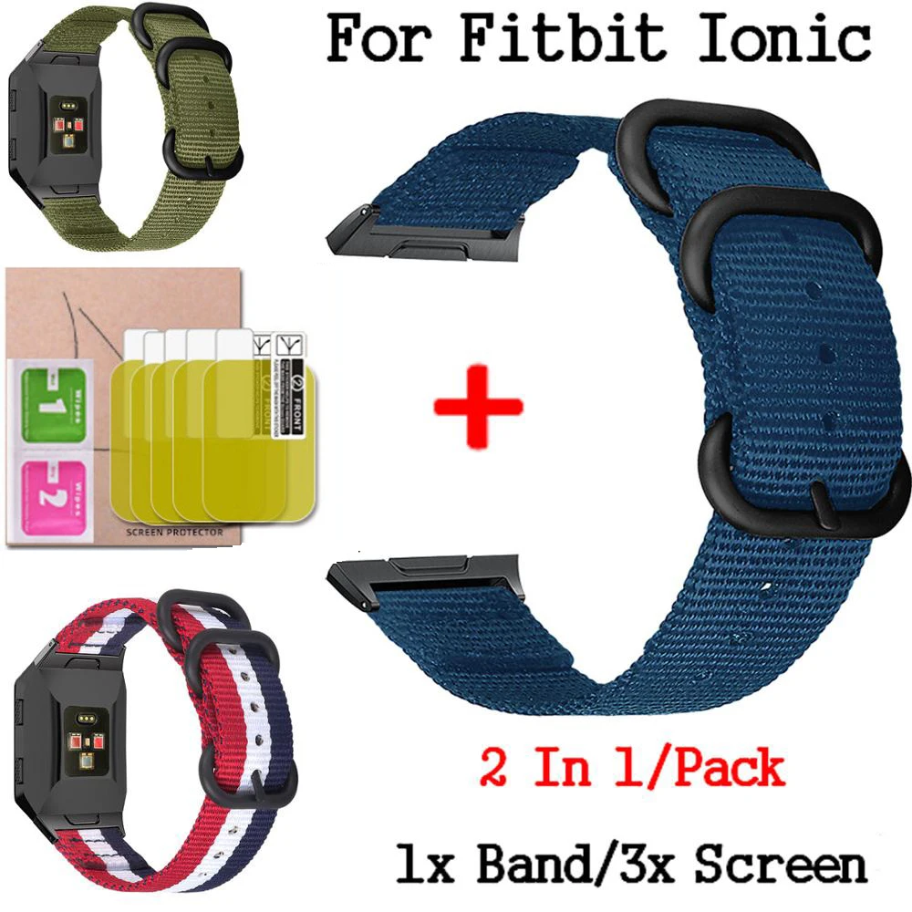 Сменная Защитная пленка для экрана 2 в 1 ионных часов Fitbit нейлоновый ремешок