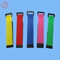 10 pcs magic sticker strap battery strap hook and loop reusable cable tie 5colors l200mm for rc model parts battery not included