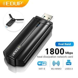 edup 1800mbps usb3 0 wifi adapter wifi6 dual band 2 4ghz5ghz wireless wifi adapter 802 11ax wifi usb network card for computer free global shipping
