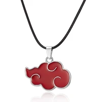 red cloud pendant necklace japan ninja anime cosplay akatsuki organization red cloud sign choker necklace for men women jewelry