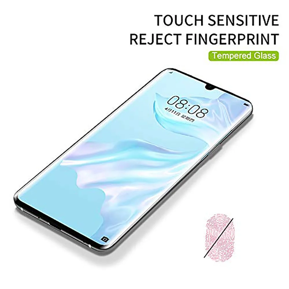 3D УФ нано жидкое закаленное стекло для Huawei P30 Pro полное клеевое покрытие Защита