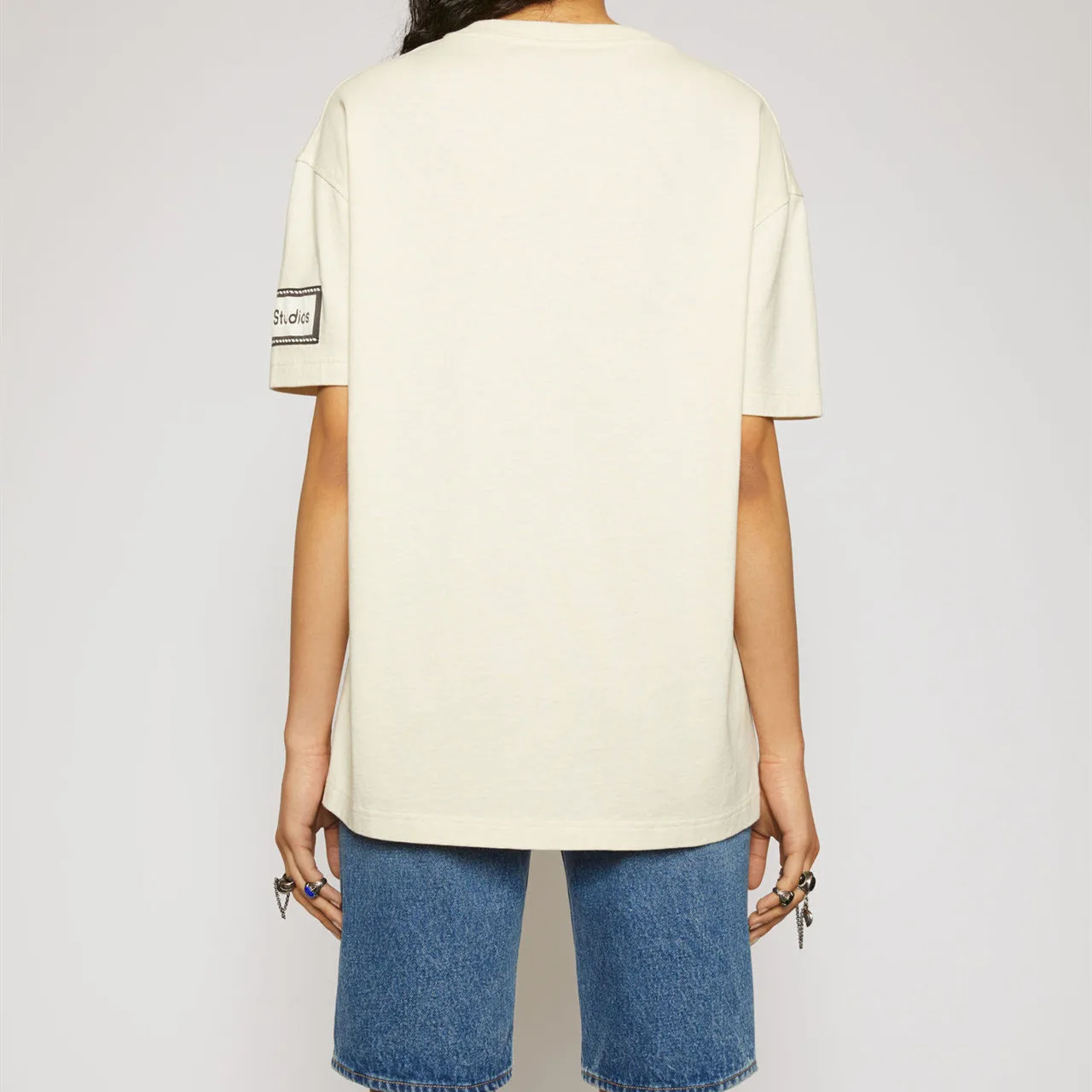 

Women's 100% Cotton T-Shirt Cuff Patch Letter Embroidery O-neck Loose Short Sleeve Ladies Tees 2021 New Summer