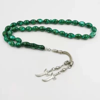 green seashell tasbih natural shell muslim mans rosary bracelet 33bead misbaha accessories islamic jwelry
