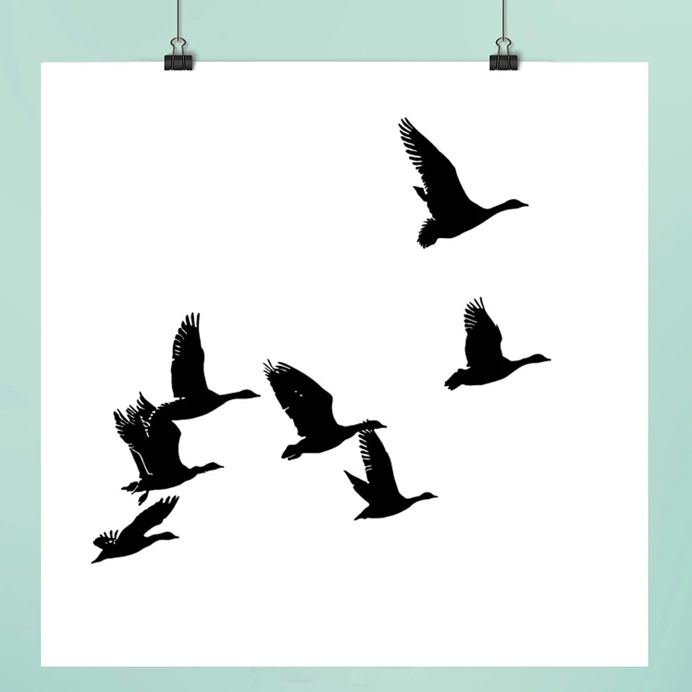 Летающие Лебеди прозрачные штампы для DIY скрапбукинга/открыток/альбома