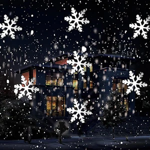 1 компл. Рождество Снежинка Лазерный Свет Снегопад Проектор IP66 Движущийся Снег Открытый Сад Лазерный Проектор Лампа На Новый Год декор