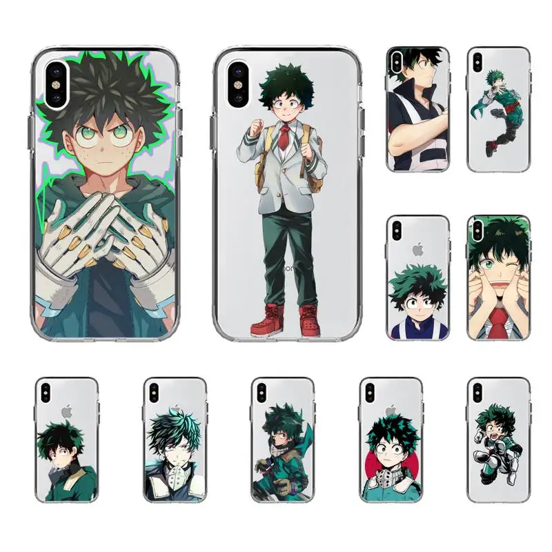 

Babaite My Hero Academia Midoriya Izuku Phone Case for iPhone 8 7 6 6S Plus X 5S SE 2020 XR 11 12 pro XS MAX