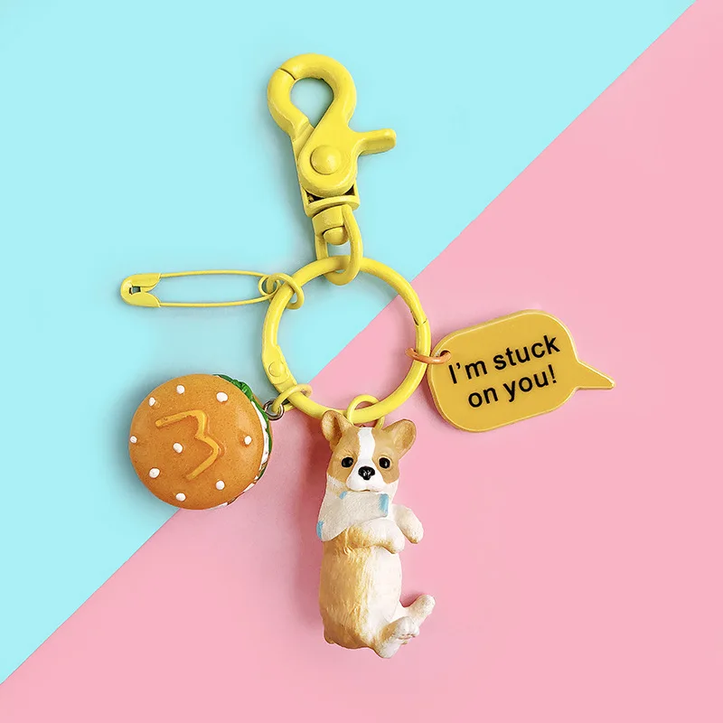 

Doudou Shiba Hound Doll key chain pendant lovers bag keyring pendant creative little gift Car lady backpack pendant key chains