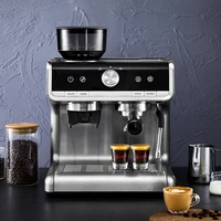 2020 barsetto bae01 espresso coffee machine with grinder electric coffee maker commercial 15bar pump pressure steam milk frother