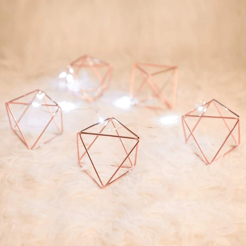 

5 Pcs Air Plant Holder Mini Metal Tabletop Decor Modern Geometric Planter Tillandsia Air Fern Display Stand Decoration