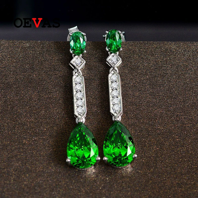 

Женские серьги-подвески из серебра 100% пробы, 8 х12 мм