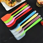 Силиконовый скребок для крема 21 см со встроенной термостойкой полупрозрачной головкой, инструмент для выпечки тортов