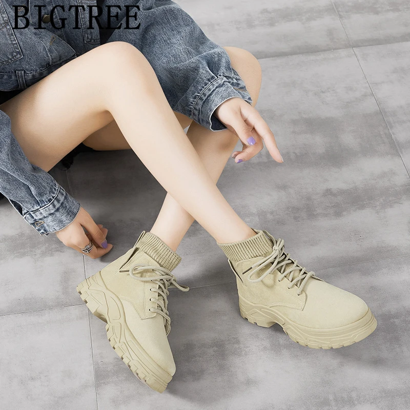 Женские розовые ботинки Винтажная обувь на платформе дизайнерская ботильоны для