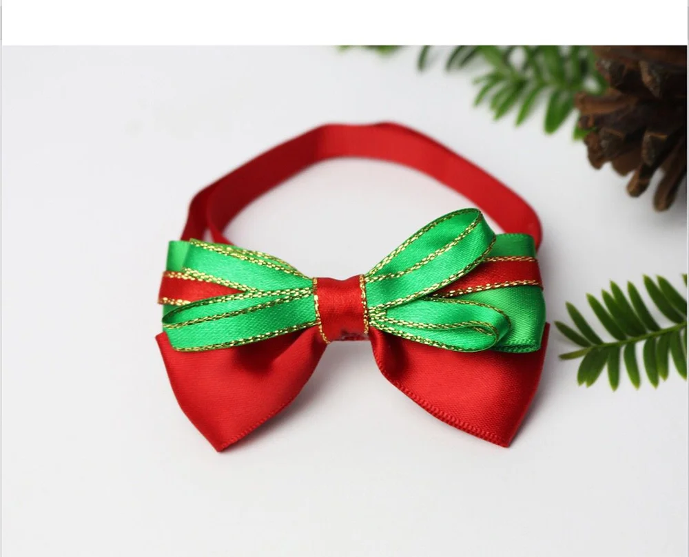 Pet рождественские аксессуары галстук бабочка для собак и кошек галстуком