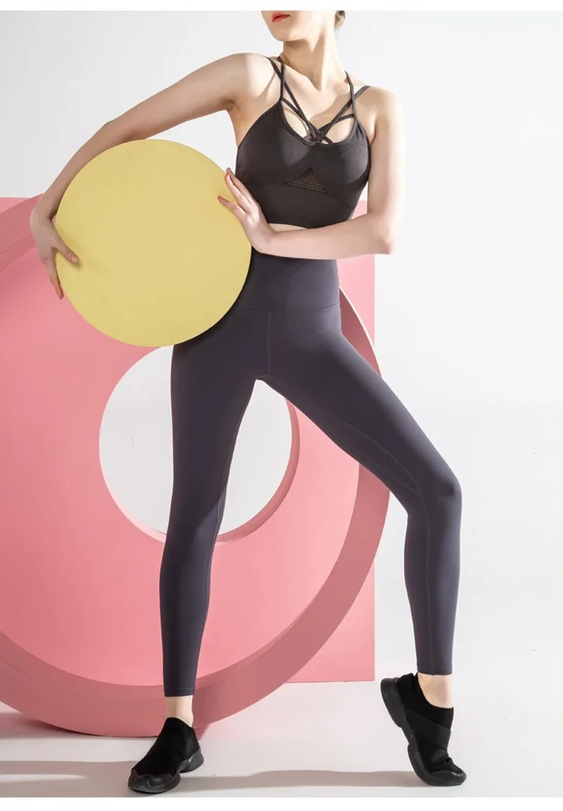 

Double-sided Sanded Naked Yoga Pants Wear High Waist Leggings and Women Pocket Sports Tights for Nine Minutes Stacked Leggings