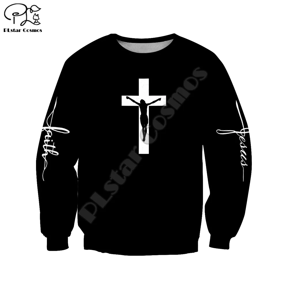 

PLstarCosmos 3DPrint Newest Cross Christian Jesus Art God Streetwear Long Sleeve Unisex Men/Women Funny Hoodies/Sweatshirt/Zip 3