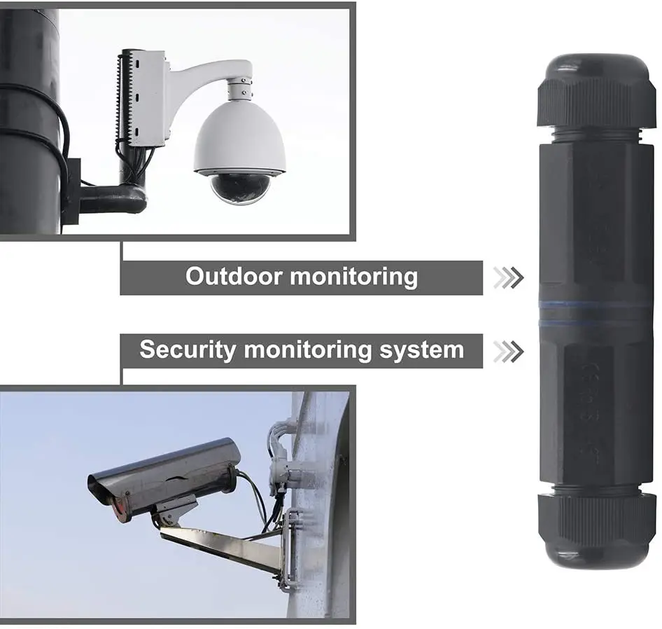 2PCS /PACK Waterproof RJ45 Coupler Shielded Cat6 Outdoor Ethernet Connector Female to Female