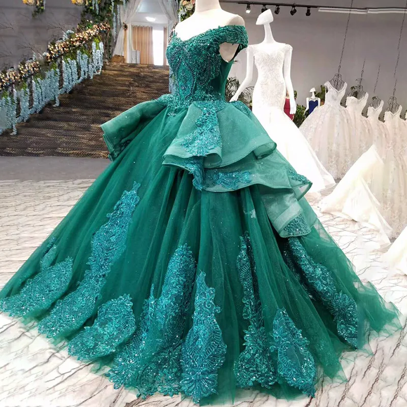 LSS006 vestidos de festa longo изумрудное вечернее платье длинные кружевные цветы зашнуровать