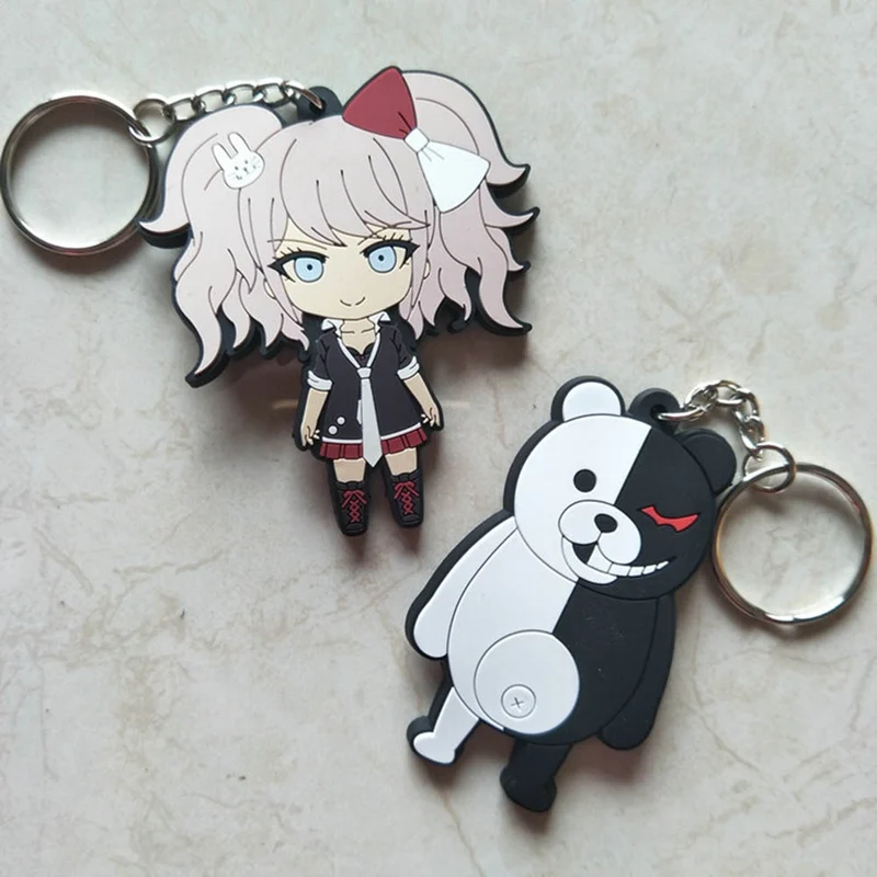 Игра Danganronpa: триггер счастливый хаос брелок мягкий резиновый мультфильм фигурка медведь брелок для девочек фанатов лучшие ювелирные аксессуары подарок