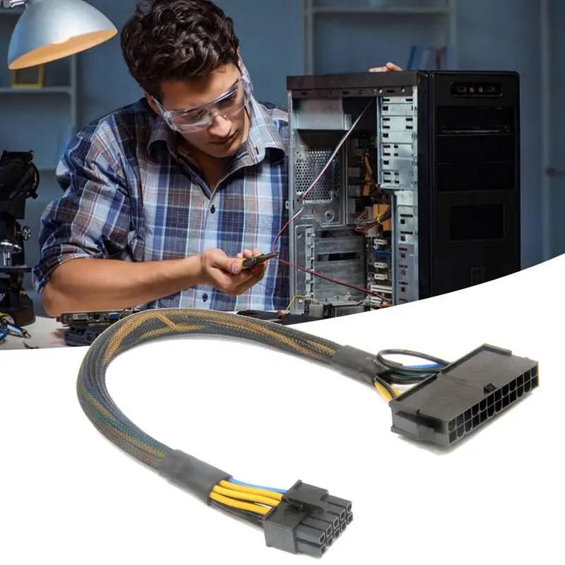 

High Quality ATX 24pin Female to 10pin Male Power Supply For lenovo motherboard Cord Cable X3W3