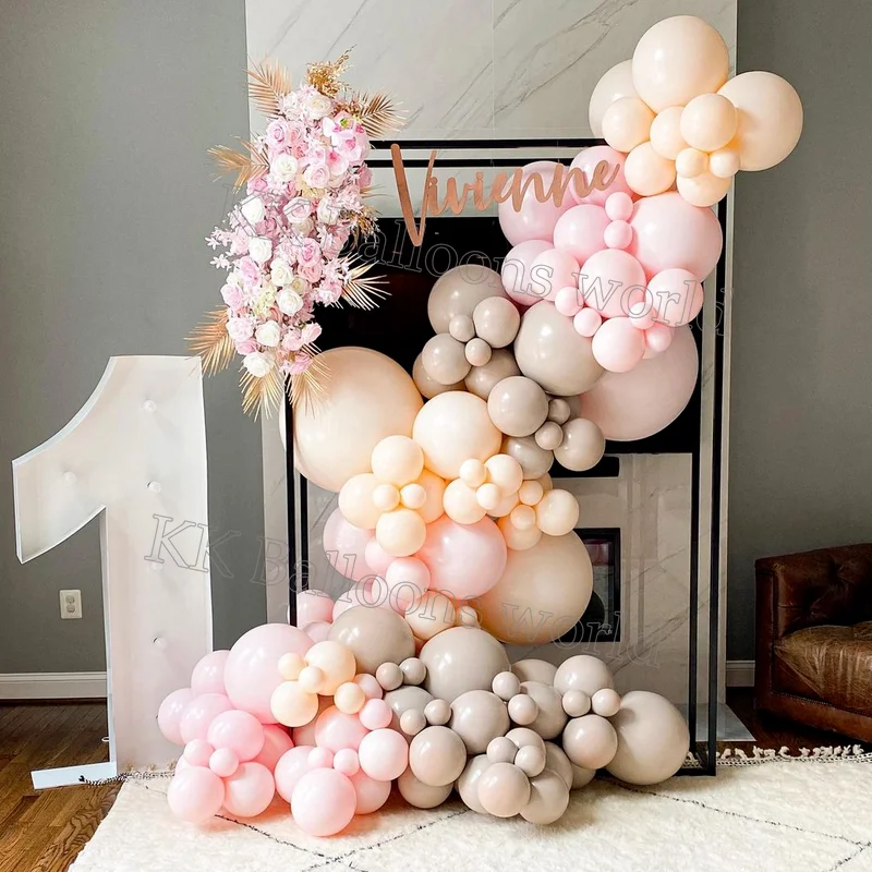 

DIY Baby Shower Macaron Pink White Gold Latex Balloon Arch Wedding Birthday Party Balloon Garland Event Celebrate Decoration