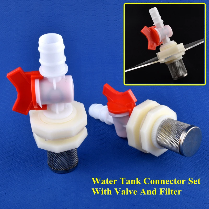 

1~20 Sets G3/4 To 4~25mm Water Tank Connector Valve Filter Set Aquarium Fish Tank Joint Garden Irrigation Water Pool Hose Joint