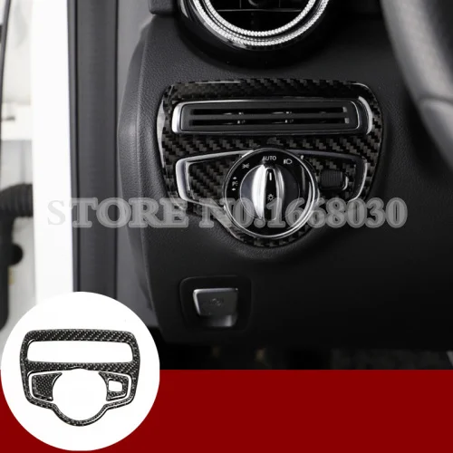 

Крышка кнопки переключателя фары из углеродного волокна, 3 шт. для Benz GLC X205 X253 2015-2021, автомобильные аксессуары, украшение интерьера автомобил...
