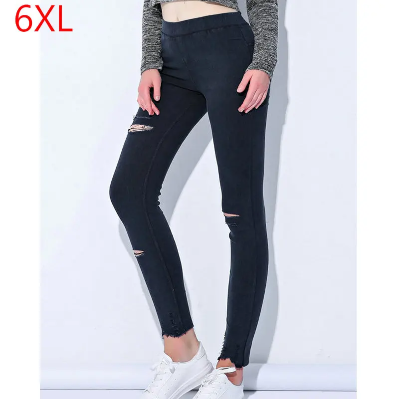 Летние женские джинсовые брюки карандаш с высокой талией|jeggings leggings|plus size leggingssize