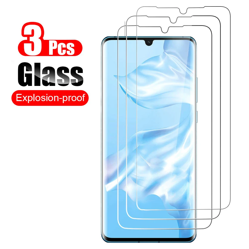 

1-3Pcs Protective Glass for Huawei P30 P20 P40 lite E P50 P30Pro Screen Protector Tempered Glass For Huawei Mate 20 P Smart 2020